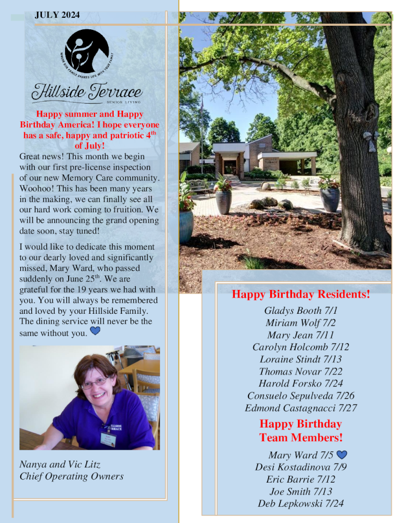 July 2024 Newsletter