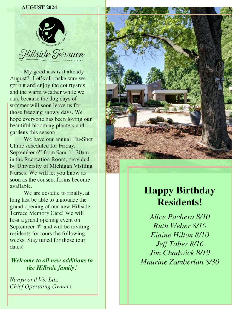 August 2024 Newsletter